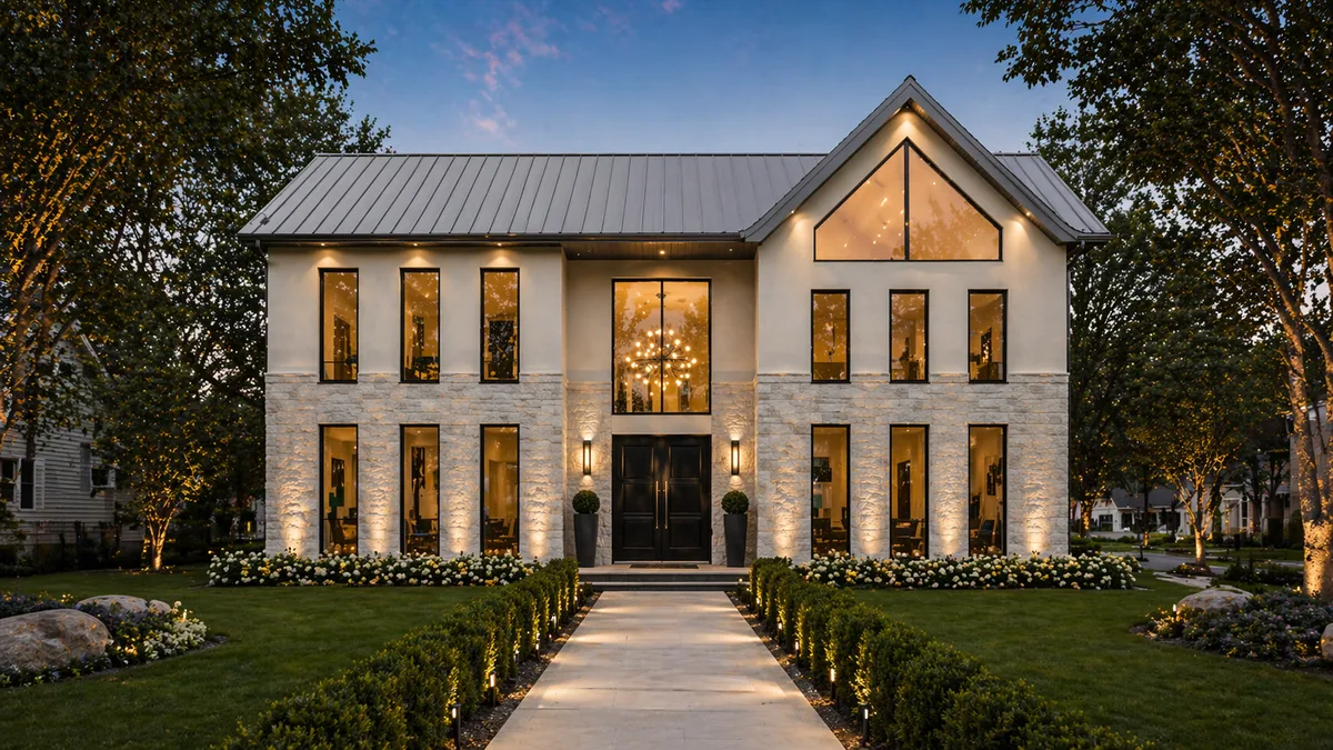 Contemporary neo-classical exterior concept