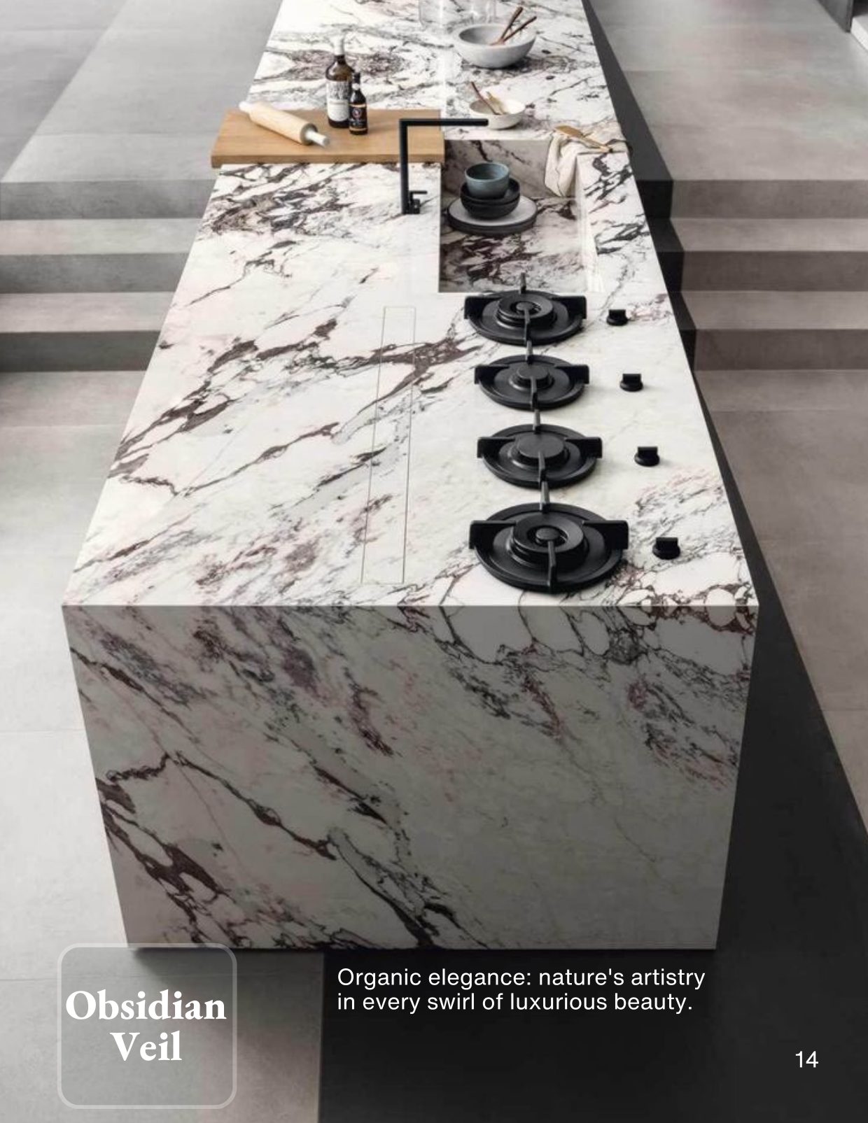 Obsidian Veil &mdash; B&Co. Surfaces stone collection