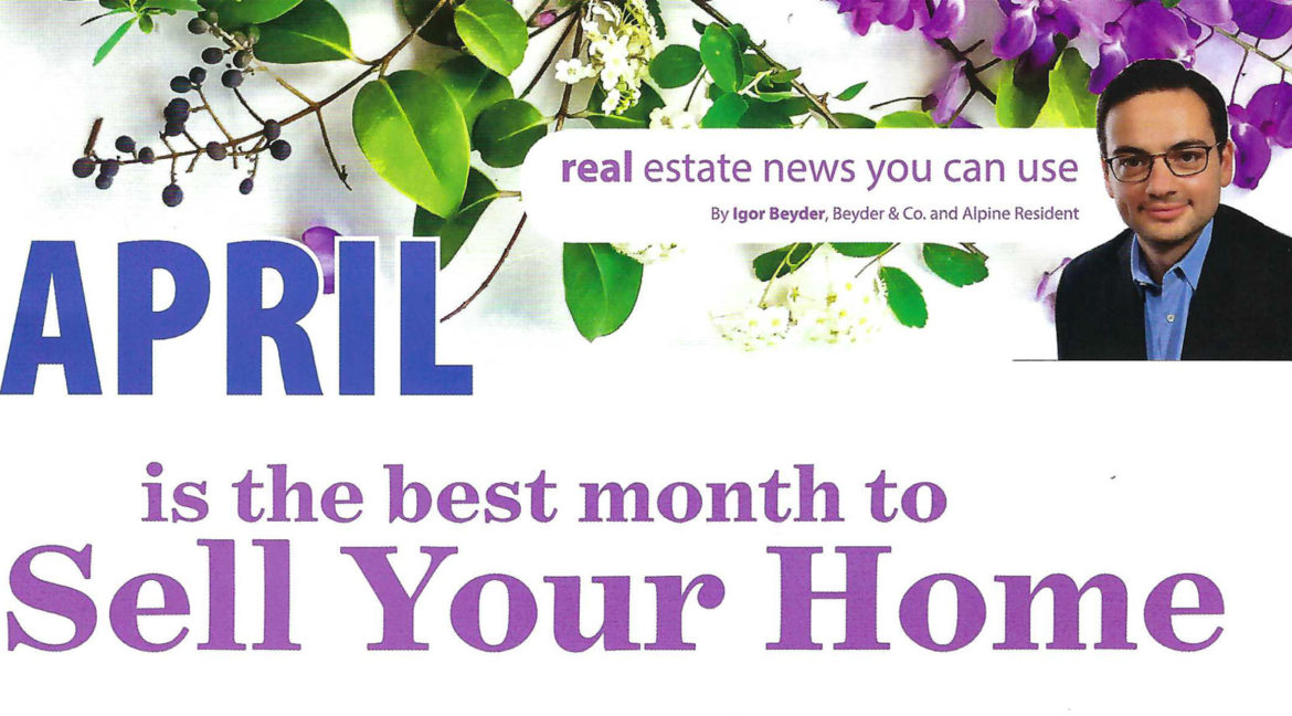 April is the best month to Sell Your Home